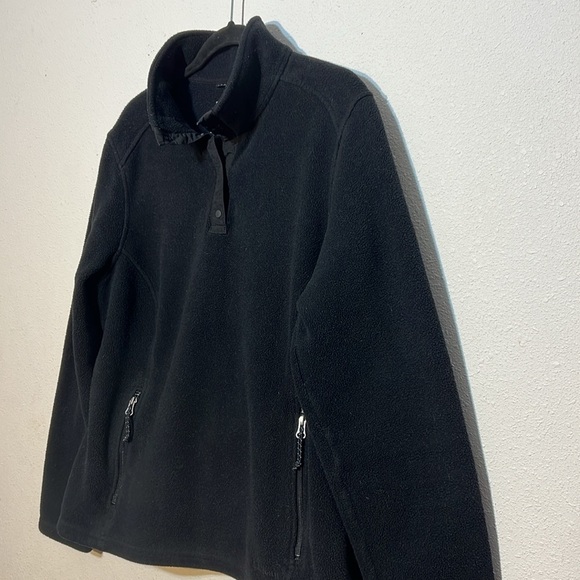 L.L.Bean Womens Black Fleeced Pullover Winter Size XL - Picture 4 of 11